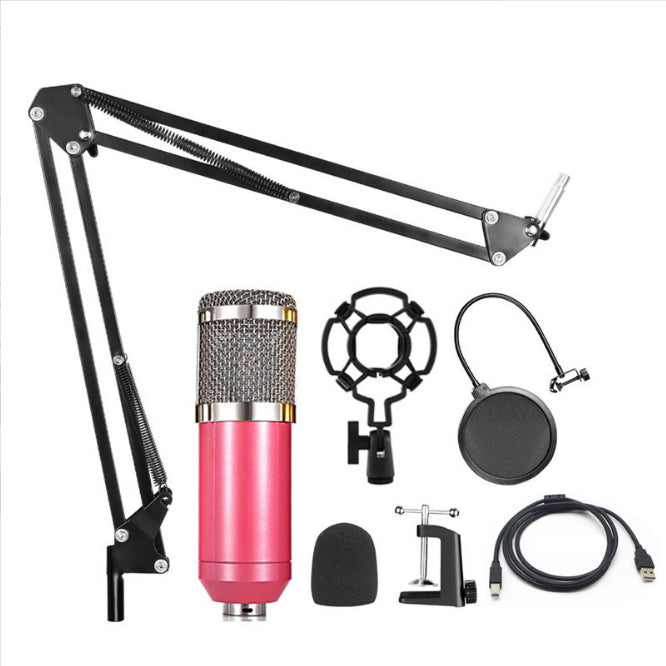 Professional PC Podcast Streaming Cardioid Condenser Microphone Kit with Boom Ar