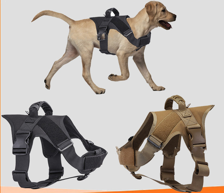 Tactical Dog Harness Training Walking Collar Vest Pet Adjustable Chest Strap