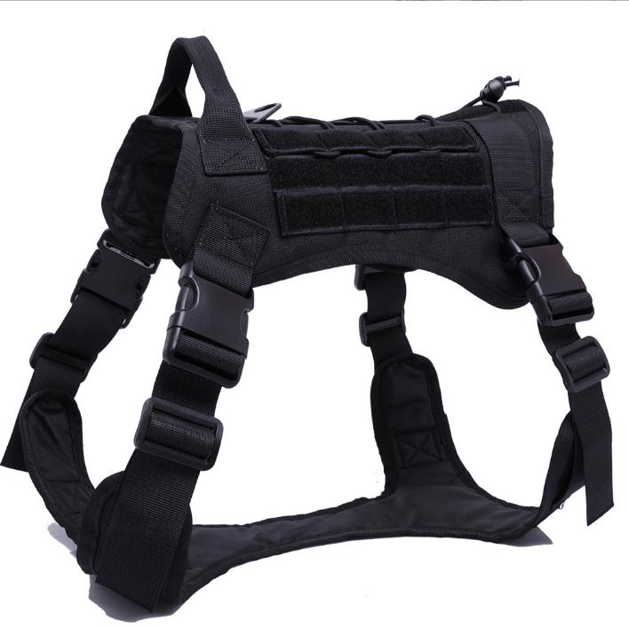 Tactical Dog Harness Flight Jacket Training Vest Size L, XL Camouflage or Black