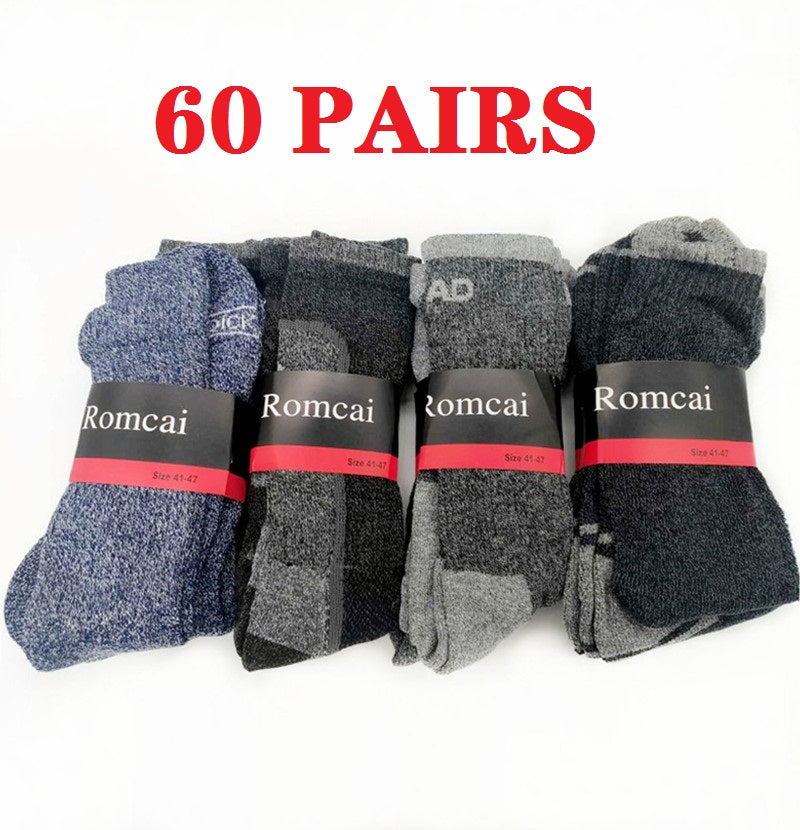 (60 Pairs) Cushioned Crew/Sports Socks Work Socks,  Size 7 - 10