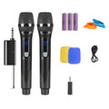 2x Wireless Microphones with Rechargeable Receiver and Battery, 100 ft Range Karaoke