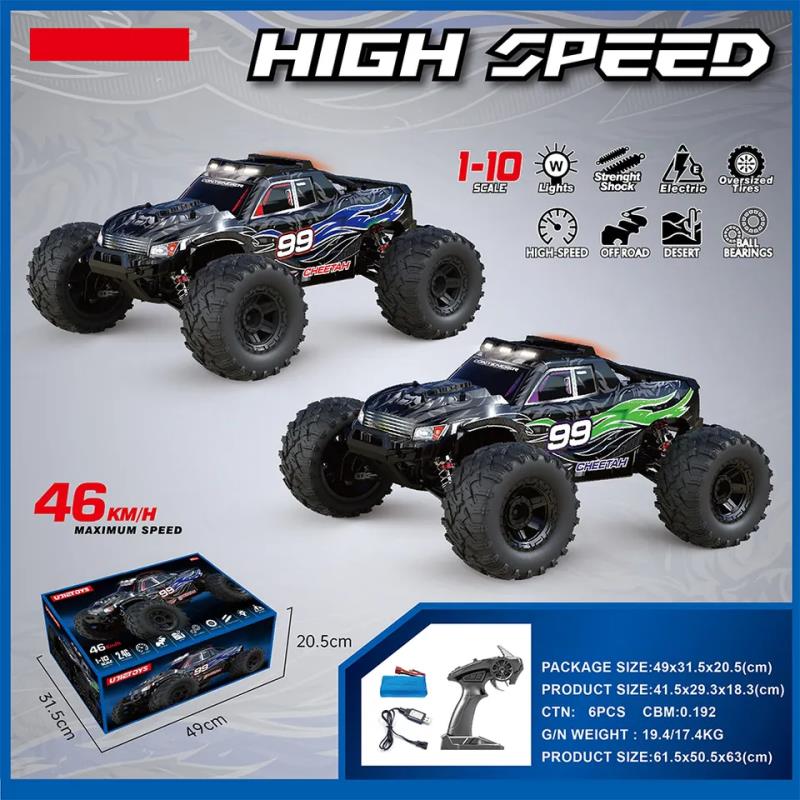 46+ kmh 4WD Electric High Speed RC Truggy Off-Road 1:10 Vehicle Models