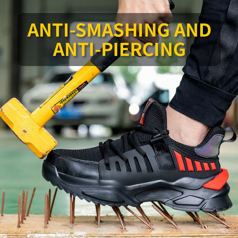 Steel Toe Work Shoes Safety Sneakers Industrial Shoes Lightweight Puncture Proof