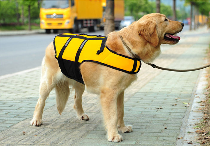Dog Life Jackets, Reflective & Adjustable Preserver Vest with Enhanced Buoyancy