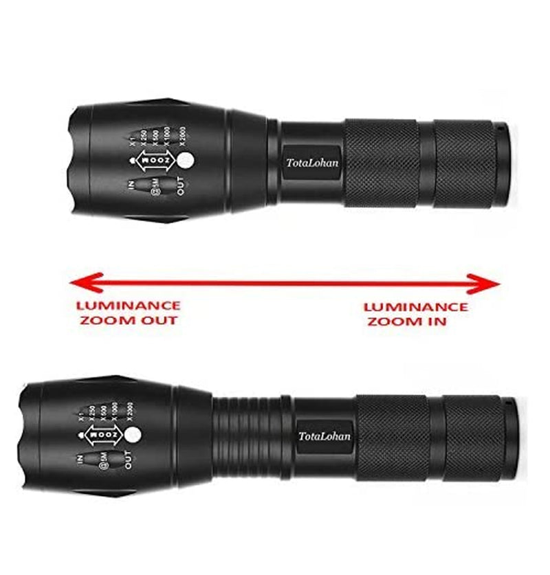 LED Torch Rechargeable High Lumens Flashlight with 18650 Battery