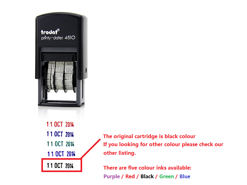 Self-Inking 1-Line Date Stamp - 20X3.8MM