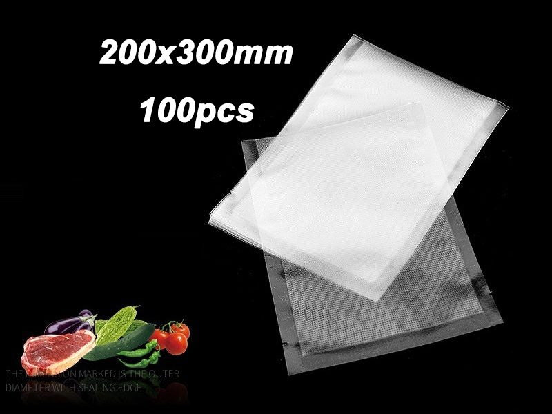 Textured Vacuum Seal Bags Pre-cut Food Storage Saver Bags Size XS-L