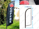 Commercial Feather Banner Flag Set OPEN sign 4m with Ground Drill