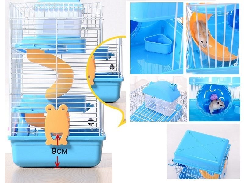 3 Tiers Gorgeous Hamster Mouse Cage pet toy Storey Fantasia Cage Castle - Pink