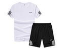 NZ-3XL-Mens 2 Piece Outfit Sport Set Short Sleeve Summer Leisure Short Thin Sets