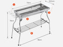 Foldable Stainless Steel BBQ Stove Grill Combo 2