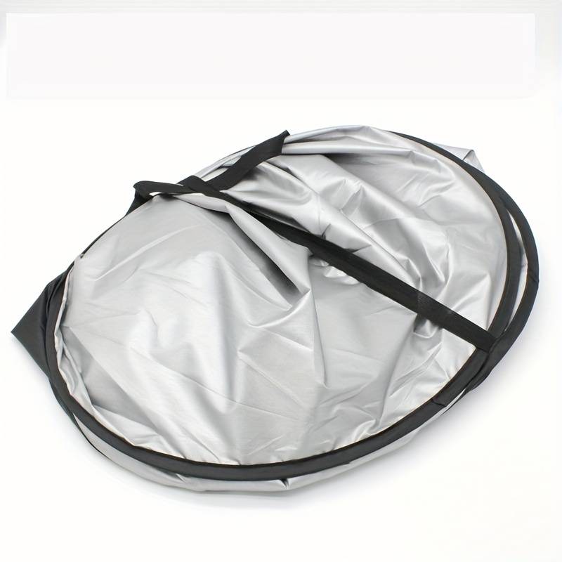 Large Silver Car Sunshade Foldable Double-Circle