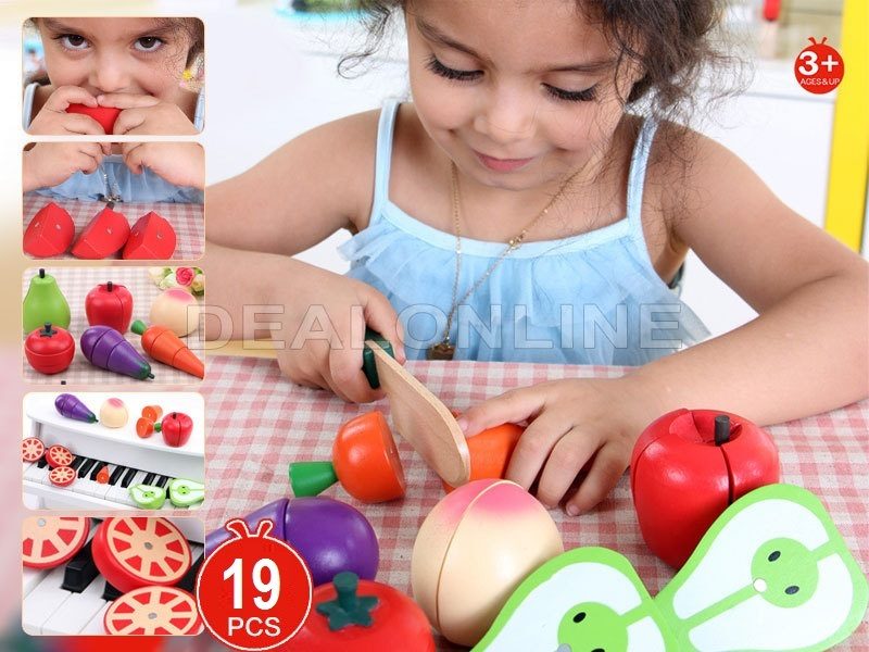 Wooden Magnetic Cutting Fruit Vegetable