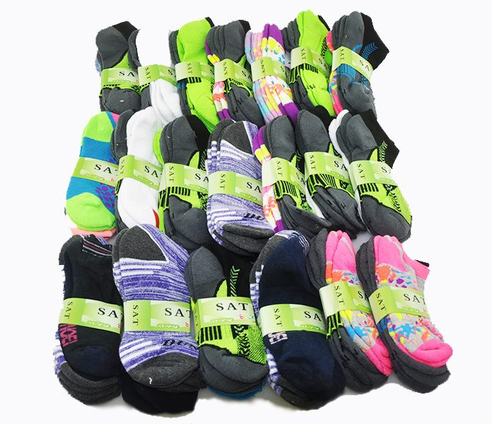 Bulk Sale Kids' Ankle Socks Cushion Socks- (60 Pairs) 6-8 Years