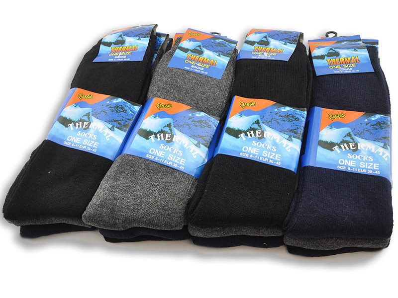 (12 Pairs) Warm Winter Thermal Socks Size 6-11