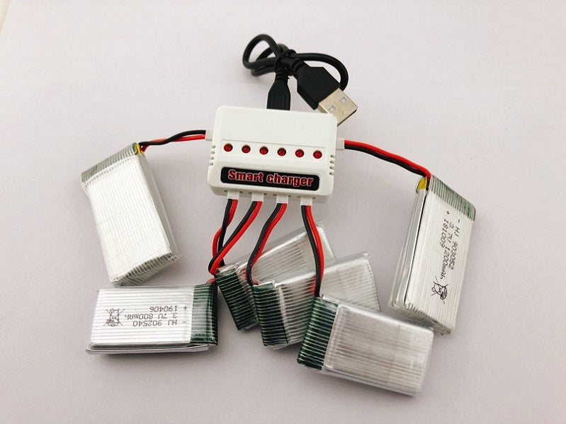 6 in 1 3.7V USB Charger for Drone