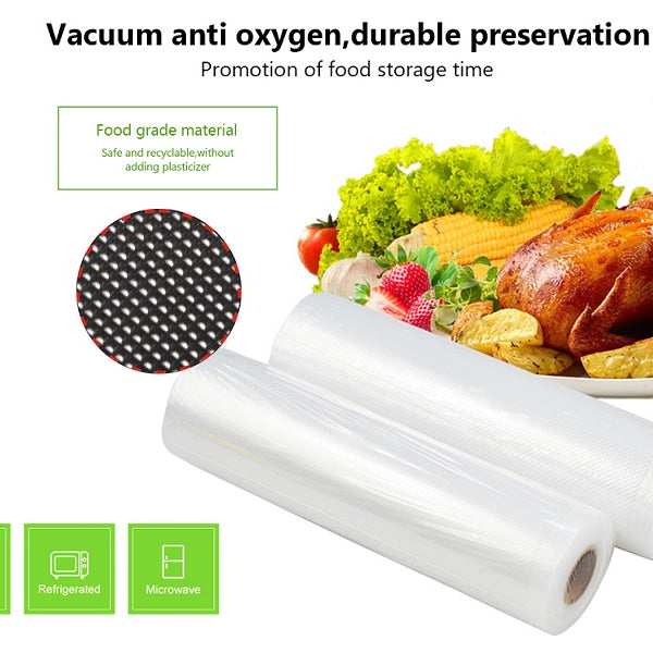 500cm/Rolls Kitchen Food Vacuum Bag Storage Bags for Vacuum Food Sealer Bags  Keep Food Fresh 12/15/20/25cm Vacuum Packing Sealer