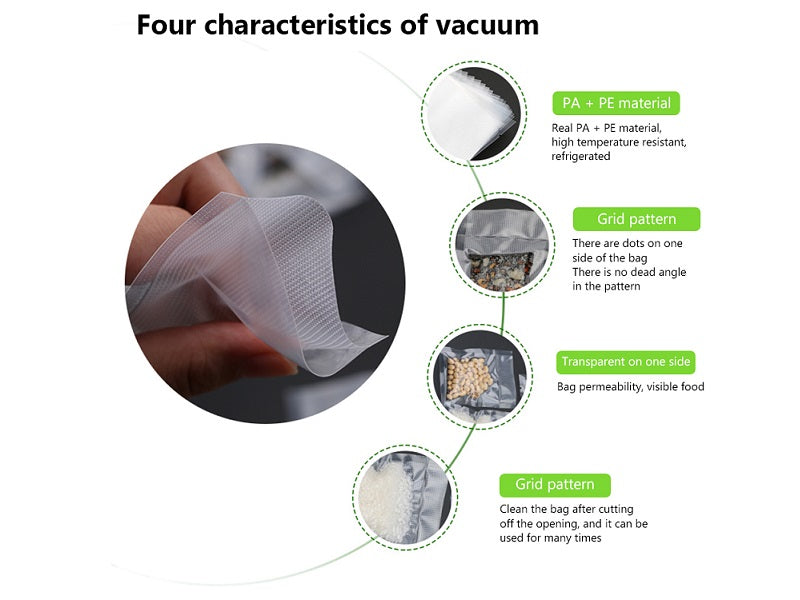 (2 Roll) 20*500cm Vacuum Sealer Bag Roll