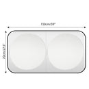 Large Silver Car Sunshade Foldable Double-Circle