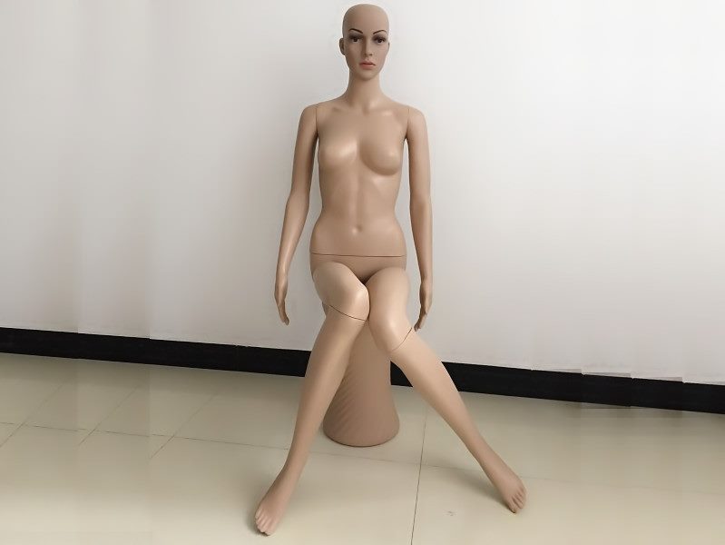 Sit Realistic Female Mannequin Metal Stand Base Makeup Detachable Body Parts