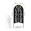 'LIQUOR' 3.4m Ground Drill/SET Commercial Feather Banner Flag