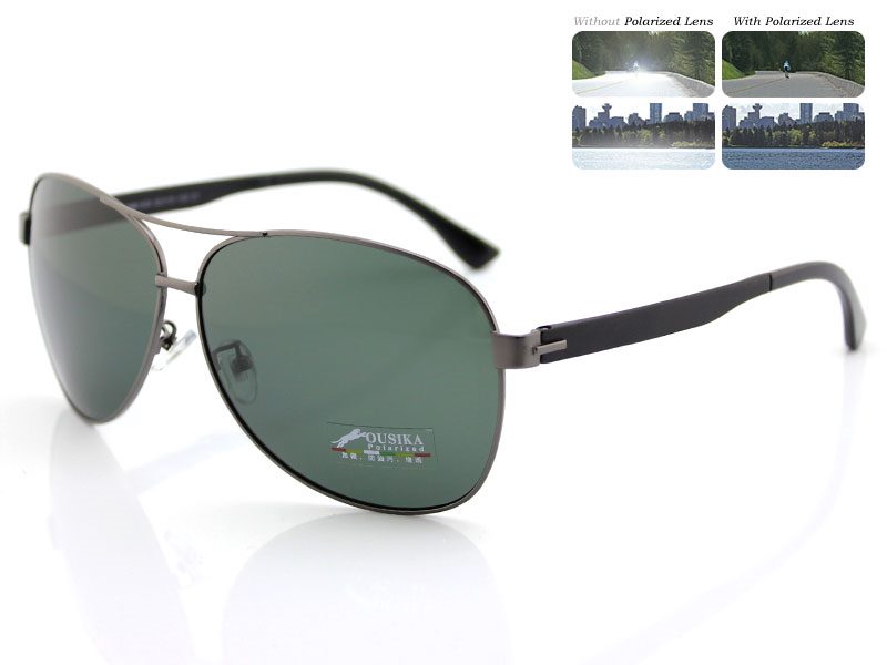 Polarized Lens Sunglasses 1526C1 Dark-Grey Frame