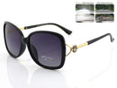 Polarized Lens Flower Deco Sunglasses - BLACK