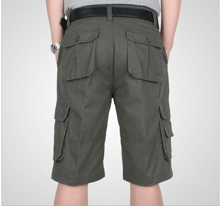 Cargo Short 1/2 Pants Outdoor Solid Color Work Short Multi-pocket Hiking Camping
