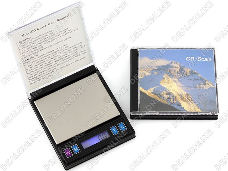 500G/0.1G Backlit Digital Pocket Scale (CD Case)