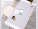 Light Grey 100*50cm PU Leather Desk Mat Computer Laptop Keyboard Mouse Pad