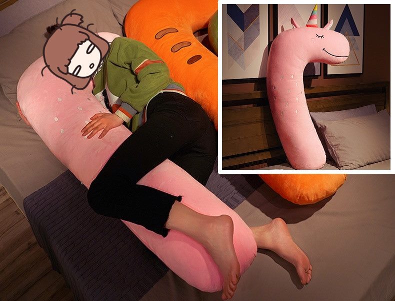 1M Long Body Pillow Maternity Pillow Cartoon Animal Plush - PINK