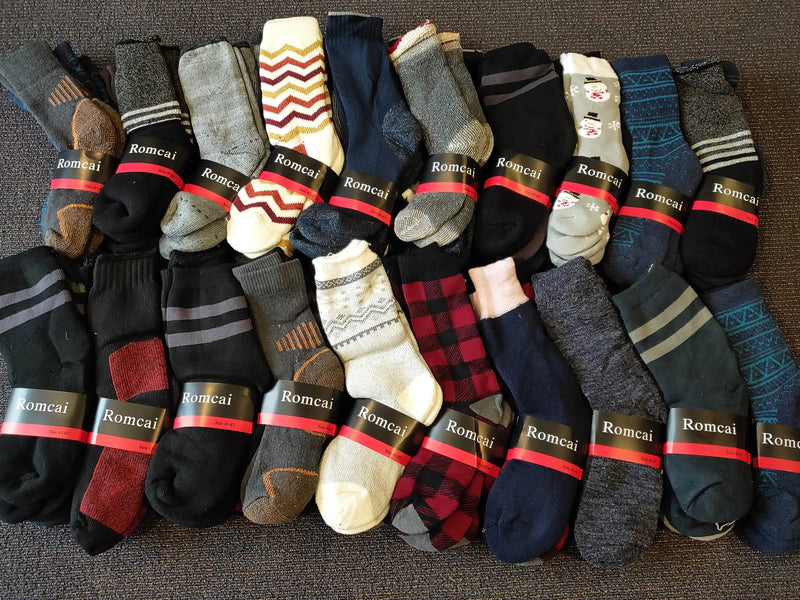 Thick Socks (60 Pairs) Men's Thermal Socks Work Socks Bulk Sale