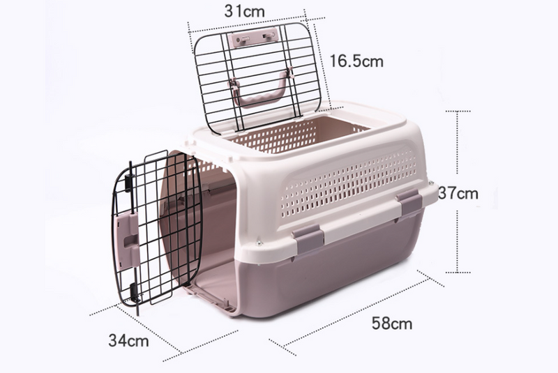 58CM SKYLIGHT PINK - Dog/Cat Airline Travel Cage/Carrier