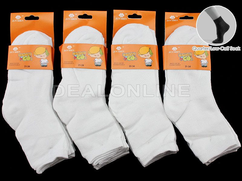 White Socks (12 Pairs) Kids' 4-7 YEARS