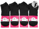 (12 Pairs) Ankle Socks - BLACK - SIZE 7-11
