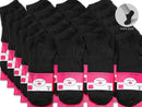 WHOLESALE - (60 Pairs) BLACK Ankle Socks