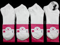 (12 Pairs) Thin Ankle Socks - WHITE - SIZE7-11