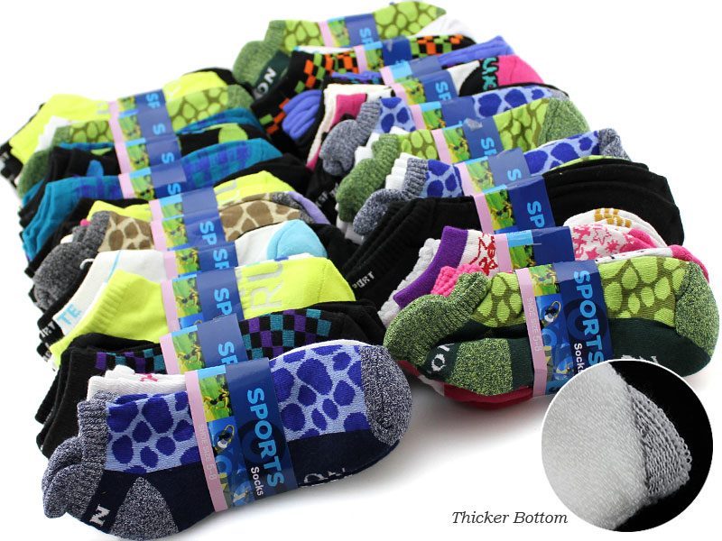 (60 Pairs) Women's Sport Socks Cushioned Socks Ankle Socks