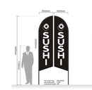 'SUSHI' 3.4m Ground Drill/SET Commercial Feather Banner Flag