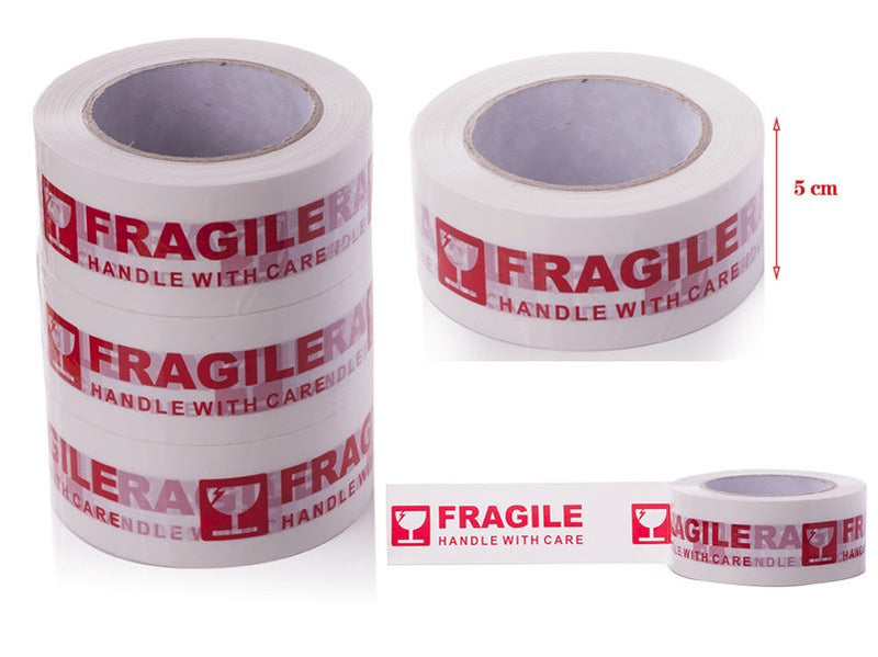 FRAGILE Packaging Tape - (5 Rolls) 48MM