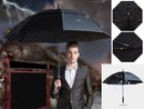 Black Double-Canopy Umbrella Windproof 150CM Large Auto-Open +Cover