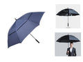 Navy Double-Canopy Umbrella Windproof 150CM Large Auto-Open +Cover