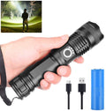 LED Torch Rechargeable High Lumens Flashlight with 26650 Battery