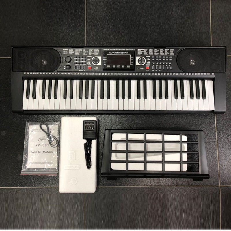 Electronic Organ Keyboard Piano 61-Key Digital Teaching LCD Display MP3 SD